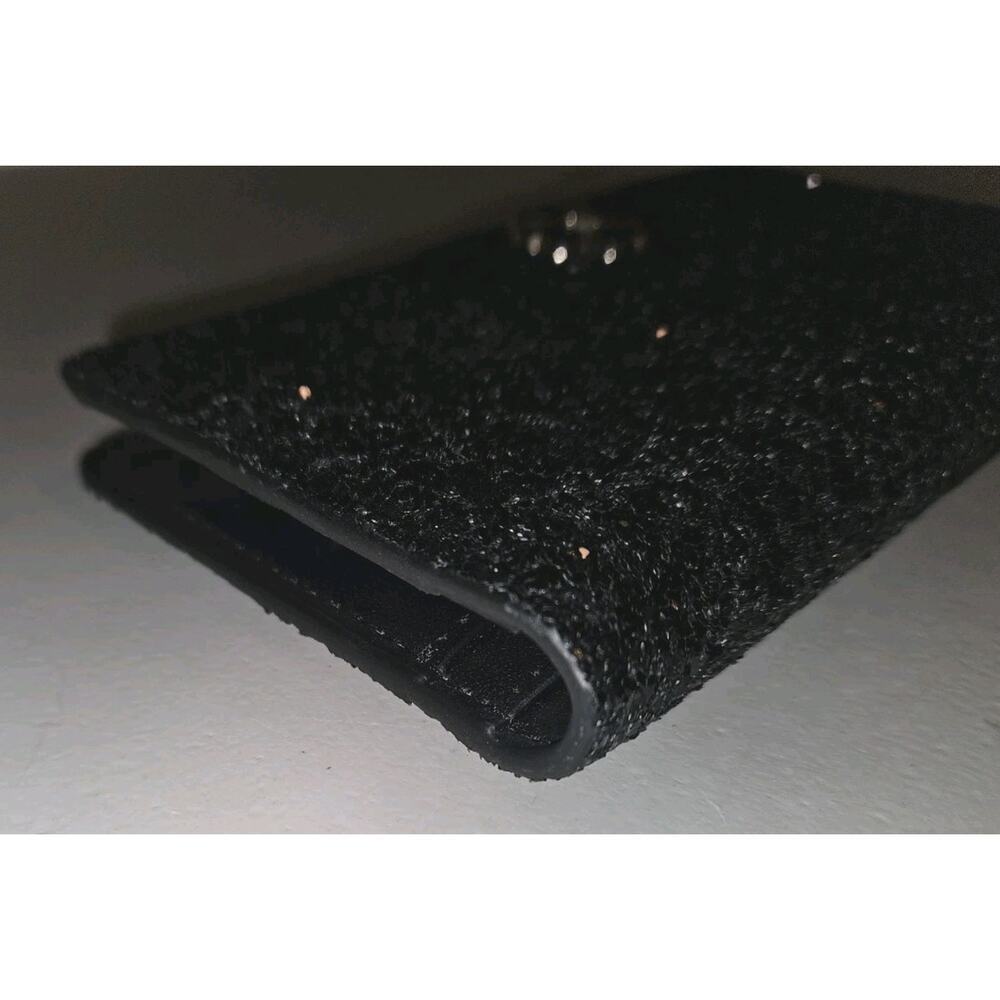 NWOT Kate Spade Odette Glitter Large Slim Bifold Black 7x4 - Picture 5 of 10